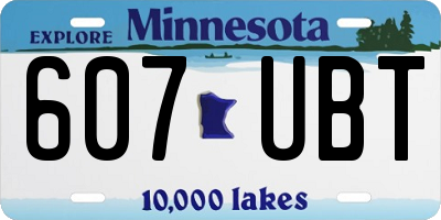 MN license plate 607UBT
