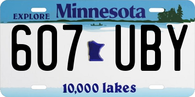 MN license plate 607UBY