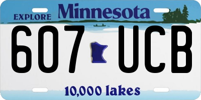 MN license plate 607UCB