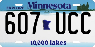MN license plate 607UCC