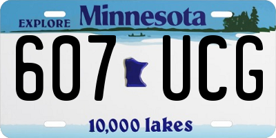 MN license plate 607UCG