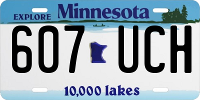 MN license plate 607UCH