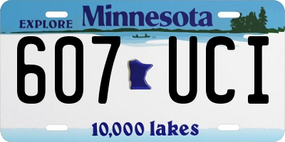 MN license plate 607UCI