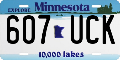 MN license plate 607UCK