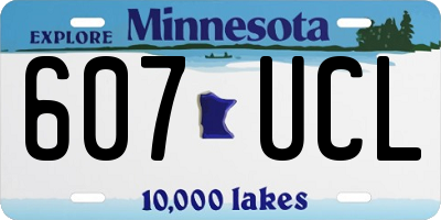 MN license plate 607UCL