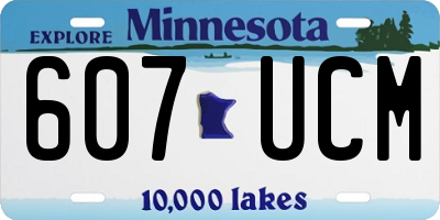 MN license plate 607UCM