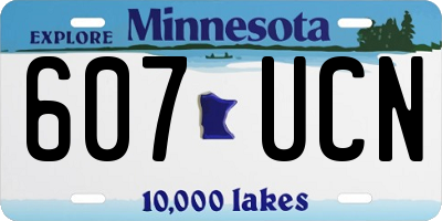 MN license plate 607UCN