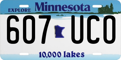 MN license plate 607UCO
