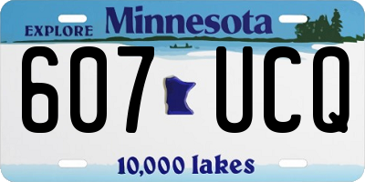 MN license plate 607UCQ