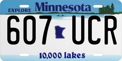 MN license plate 607UCR