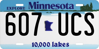 MN license plate 607UCS