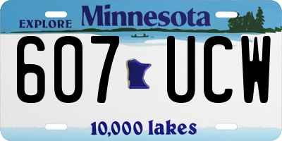 MN license plate 607UCW