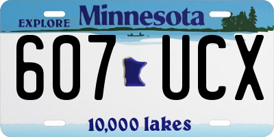 MN license plate 607UCX