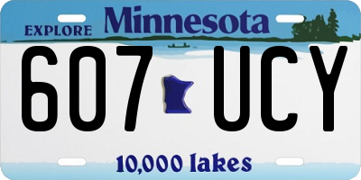 MN license plate 607UCY