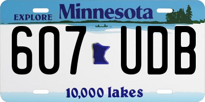 MN license plate 607UDB