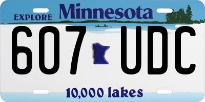 MN license plate 607UDC