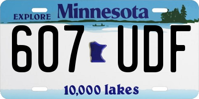 MN license plate 607UDF