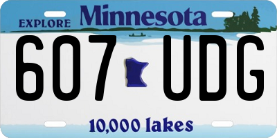 MN license plate 607UDG