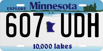 MN license plate 607UDH