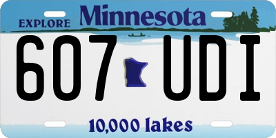 MN license plate 607UDI