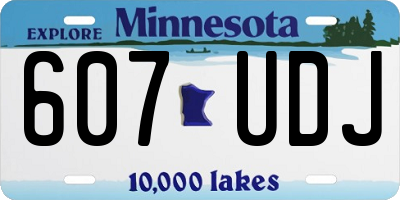 MN license plate 607UDJ