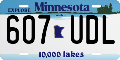 MN license plate 607UDL