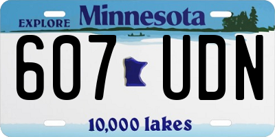MN license plate 607UDN