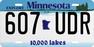 MN license plate 607UDR