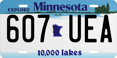 MN license plate 607UEA