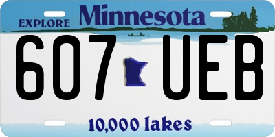 MN license plate 607UEB