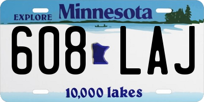 MN license plate 608LAJ