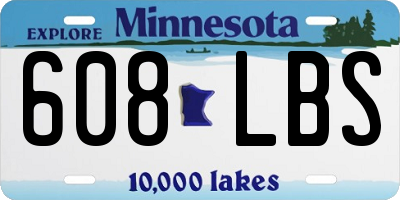 MN license plate 608LBS