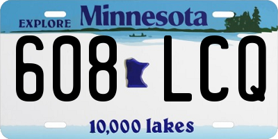 MN license plate 608LCQ