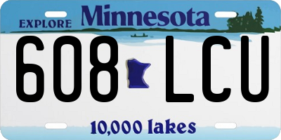 MN license plate 608LCU