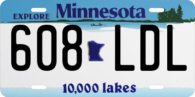MN license plate 608LDL