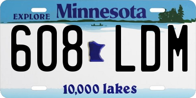 MN license plate 608LDM