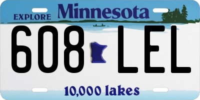 MN license plate 608LEL