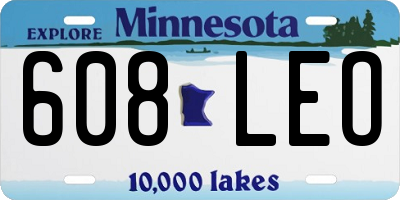 MN license plate 608LEO