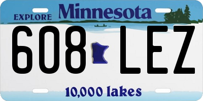 MN license plate 608LEZ