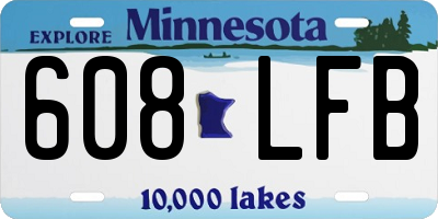 MN license plate 608LFB