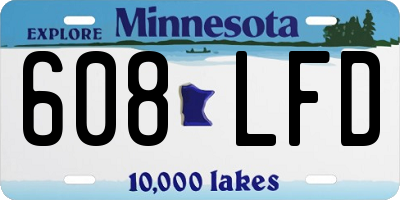 MN license plate 608LFD