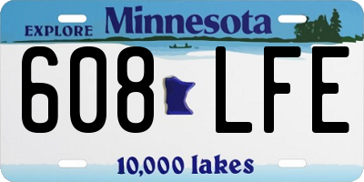 MN license plate 608LFE