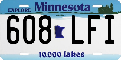MN license plate 608LFI