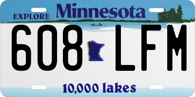 MN license plate 608LFM
