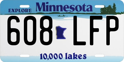 MN license plate 608LFP
