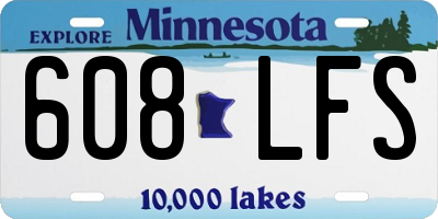 MN license plate 608LFS