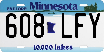 MN license plate 608LFY