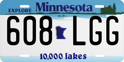 MN license plate 608LGG