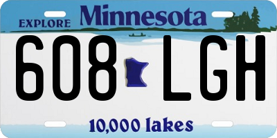 MN license plate 608LGH
