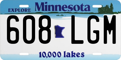MN license plate 608LGM